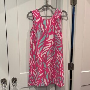 Lilly Pulitzer Vibrant Pink and Blue Sleeveless Dress